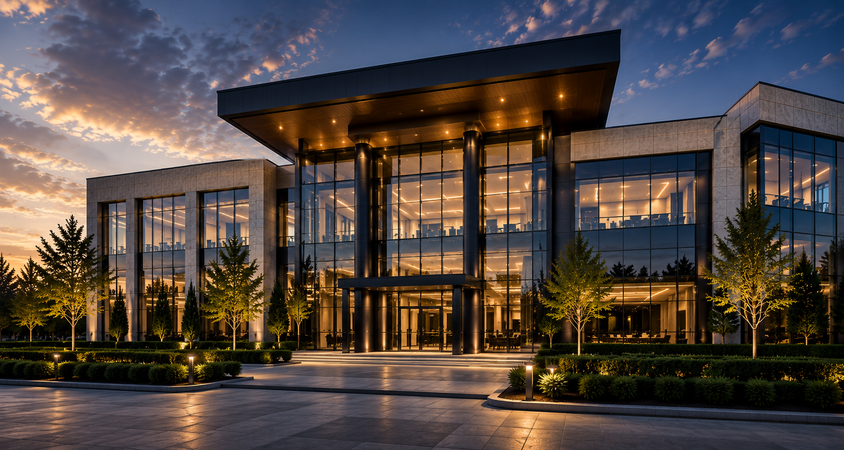 Modern commercial office building representing FOND construction and development experience
